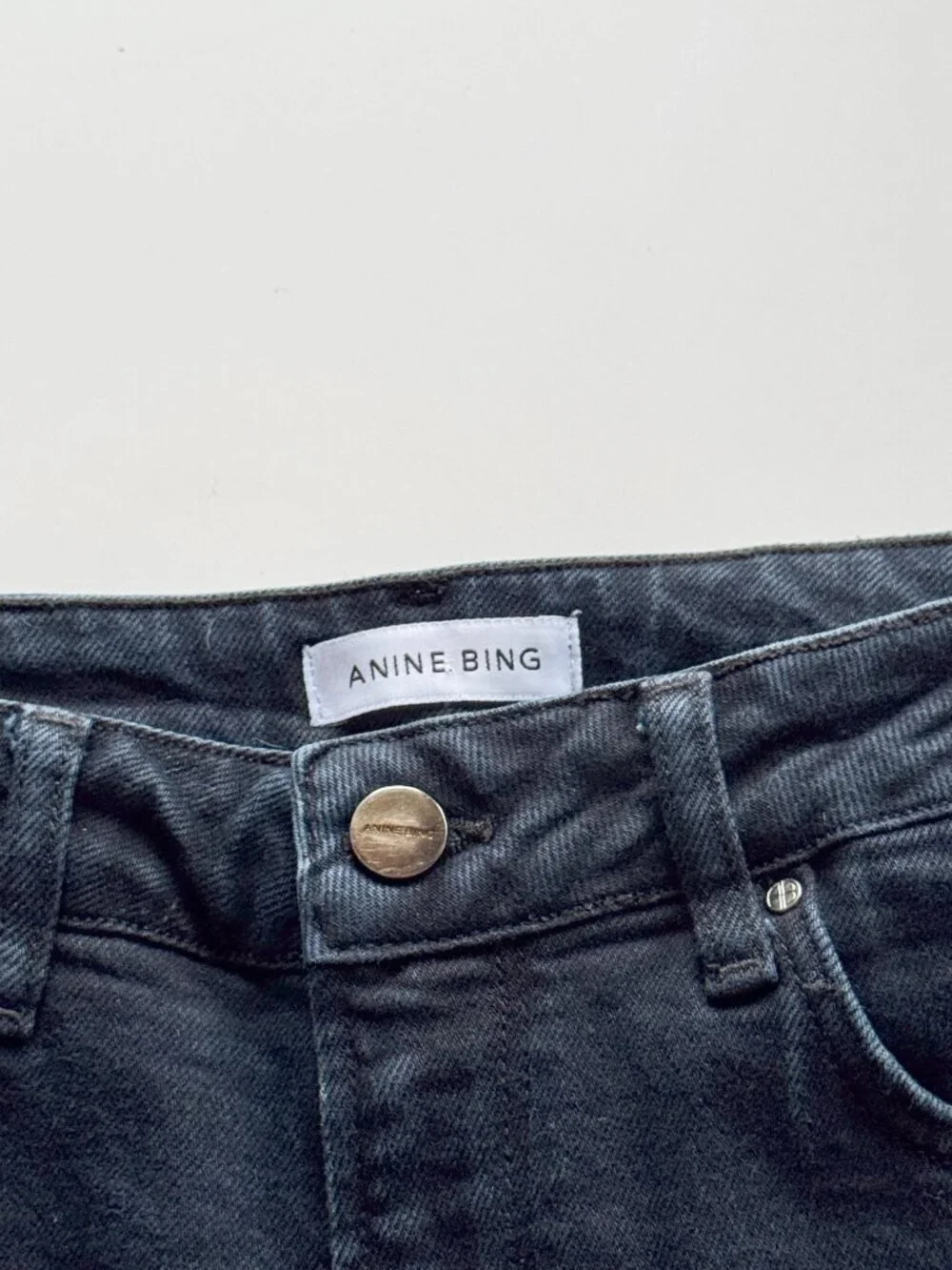ANINE BING Jagger OD Black Dark Blue High Rise Skinny Ankle Jeans, Size 28 - Picture 13 of 14